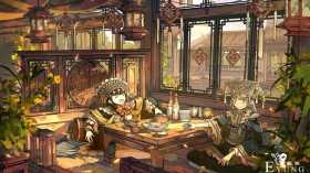 日本画师很有中国风的一组插画！看得出来作者对中式建筑情有独钟