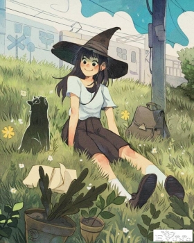 意大利猫控插画师绘制的一组可爱插画作品！色彩清新亮丽