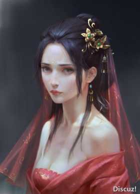 国人画师人物相当美型的插画作品！作者对古典角色有不一样的诠释