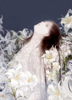 来自日本插画师的一组画风非常个性的人物插画作品！有种独特美感