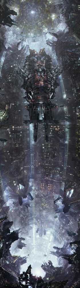来自国内插画大佬的一组科幻场景作品欣赏！画面相当气势磅礴