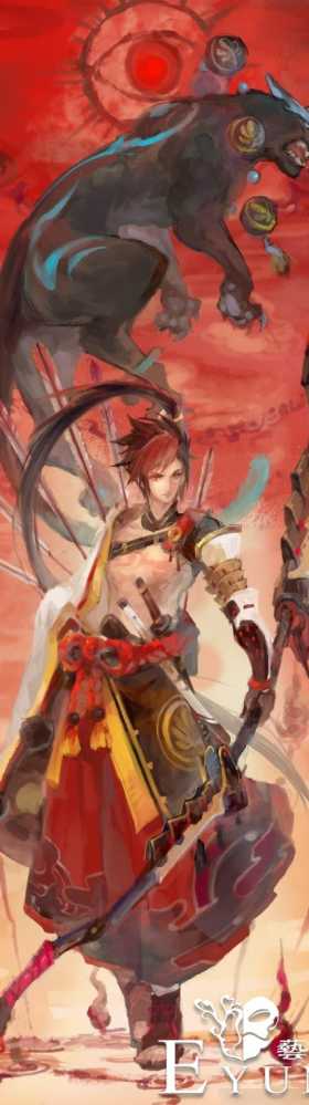 来自台湾插画师的一组游戏人物插画欣赏！画风相当潇洒的作品